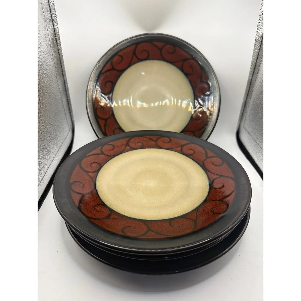 4 Bella Scroll by Gourmet Expressions Salad plate 8.5